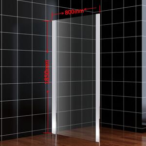 Frameless Side Panel For Shower Enclosure 6mm Safety Tempered Glass Bathroom Modern 800mm - Elegant Frameless Side Panel For Shower Enclosure 6mm Safety Tempered Glass Bathroom Modern 800mm - Elegant
