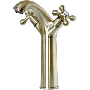 Loge - Tall Bathroom Sink Tap Antique Brass Ancient Retro Heads Loge - Tall Bathroom Sink Tap Antique Brass Ancient Retro Heads
