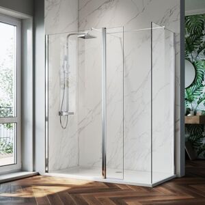 ELEGANT Walk in Shower Enclosure 8mm Easy Clean Glass (700mm Shower Screens + 300mm Flipper Glass) with 1500x900mm smc Tray, Waste Trap + 900mm Side Panel ELEGANT Walk in Shower Enclosure 8mm Easy Clean Glass (700mm Shower Screens + 300mm Flipper Glass) with 1500x900mm smc Tray, Waste Trap + 900mm Side Panel
