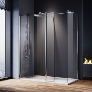 ELEGANT Walk in Shower Enclosure 6mm Tempered Safety Glass (700mm Shower Screens + 300mm Flipper Panel) with 1200x900mm smc Tray, Waste Trap + 900mm Side ELEGANT Walk in Shower Enclosure 6mm Tempered Safety Glass (700mm Shower Screens + 300mm Flipper Panel) with 1200x900mm smc Tray, Waste Trap + 900mm Side