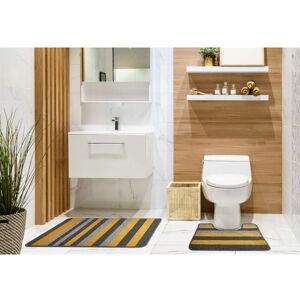 Emma Barclay - Jersey Two Piece Non-Slip Bath Set Bath Mat & Pedestal Mat Ochre - Yellow Emma Barclay - Jersey Two Piece Non-Slip Bath Set Bath Mat & Pedestal Mat Ochre - Yellow