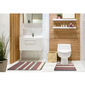 Emma Barclay - Jersey Two Piece Non-Slip Bath Set Bath Mat & Pedestal Mat Pink - Pink Emma Barclay - Jersey Two Piece Non-Slip Bath Set Bath Mat & Pedestal Mat Pink - Pink