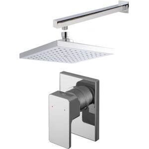 Balterley - Empire Concealed Square Manual Valve, Arm & Head Shower Bundle Set - Chrome Balterley - Empire Concealed Square Manual Valve, Arm & Head Shower Bundle Set - Chrome