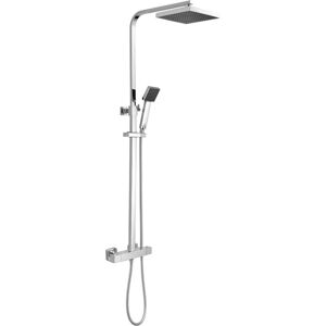 Balterley Square Thermostatic Shower Kit with Fixed Head & Adjustable Handset - Chrome Balterley Square Thermostatic Shower Kit with Fixed Head & Adjustable Handset - Chrome