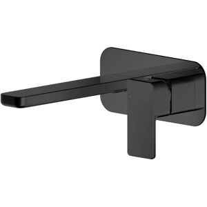 Balterley - Square Wall Mount 2 Tap Hole Basin Mixer Tap & Back Plate - Matt Black Balterley - Square Wall Mount 2 Tap Hole Basin Mixer Tap & Back Plate - Matt Black