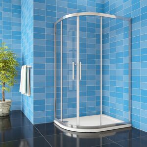 AICA SANITAIRE 1000x900x1900mm Chrome Offset Cubicle Quadrant Shower Enclosure AICA SANITAIRE 1000x900x1900mm Chrome Offset Cubicle Quadrant Shower Enclosure