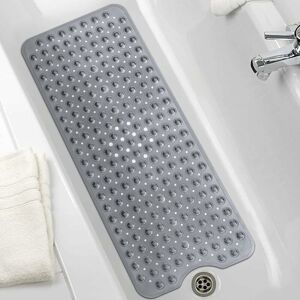 ALWAYSH Extra Long Bath Mat with Strong Suction Cups Anti-Slip Bath Mat pvc Material Machine Washable Anti Mildew Antifungal Bathroom Shower Mat ALWAYSH Extra Long Bath Mat with Strong Suction Cups Anti-Slip Bath Mat pvc Material Machine Washable Anti Mildew Antifungal Bathroom Shower Mat
