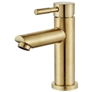 ANPVIZ Faucet, washbasin faucet, bathroom, modern and elegant design, brushed gold brass faucet, washbasin, hot and cold water supply, ceramic valve ANPVIZ Faucet, washbasin faucet, bathroom, modern and elegant design, brushed gold brass faucet, washbasin, hot and cold water supply, ceramic valve