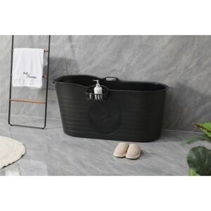 Fimous - Bathtub Adults Freestanding Bath for Hot Bath and Ice Bath for Small Bathroom Black Fimous - Bathtub Adults Freestanding Bath for Hot Bath and Ice Bath for Small Bathroom Black