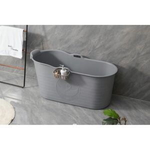 Fimous - Bathtub Adults Freestanding Bath for Hot Bath and Ice Bath for Small Bathroom Grey Fimous - Bathtub Adults Freestanding Bath for Hot Bath and Ice Bath for Small Bathroom Grey