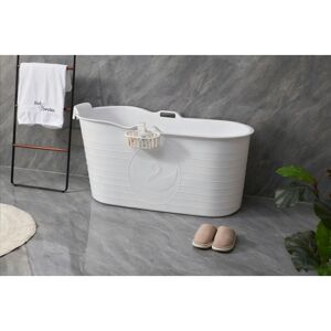 Fimous - Bathtub Adults Freestanding Bath for Hot Bath and Ice Bath for Small Bathroom White Fimous - Bathtub Adults Freestanding Bath for Hot Bath and Ice Bath for Small Bathroom White