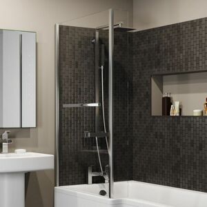 Affine - Fixed Straight Bath Screen & Rail only- Bath not Included Affine - Fixed Straight Bath Screen & Rail only- Bath not Included