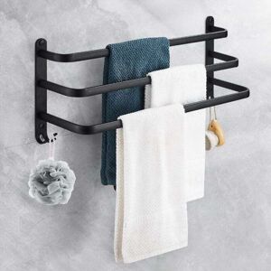 YMYNY Fliti Aluminum Wall Mounted Towel Rack, 3 Tier Towel Holder, Bathroom Towel Shelf with Hooks, Waterproof - for Bathroom, Kitchen, Bathroom YMYNY Fliti Aluminum Wall Mounted Towel Rack, 3 Tier Towel Holder, Bathroom Towel Shelf with Hooks, Waterproof - for Bathroom, Kitchen, Bathroom