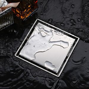 Héloise - Floor Drain Shower Drain Floor Drain 304 Stainless Steel Anti-Odor Floor Drain Shower Cover for Toilet Bathroom Kitchen, 110 x 110mm Héloise - Floor Drain Shower Drain Floor Drain 304 Stainless Steel Anti-Odor Floor Drain Shower Cover for Toilet Bathroom Kitchen, 110 x 110mm
