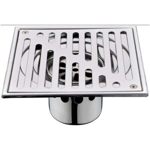 Aougo - Floor Drain Stainless Steel Anti-Odor Square Bathroom Waste Gate Shower Drainer with Large Caliber, 150 x 150mm Aougo - Floor Drain Stainless Steel Anti-Odor Square Bathroom Waste Gate Shower Drainer with Large Caliber, 150 x 150mm