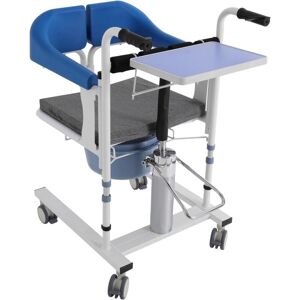 CNCEST Folding Shower Chair, Patientenlifter Transfer Chair, Height Adjustable Shower Chair With Castors, Maximum Load: 100 kg, For Elderly, Disabled, Blue CNCEST Folding Shower Chair, Patientenlifter Transfer Chair, Height Adjustable Shower Chair With Castors, Maximum Load: 100 kg, For Elderly, Disabled, Blue