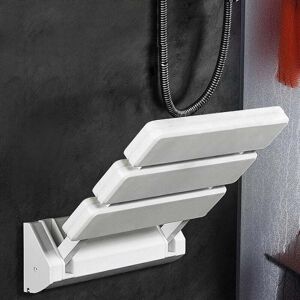 DEBUNS Folding Shower Seat in Aluminium and ABS, 330 x 320 x 70 mm DEBUNS Folding Shower Seat in Aluminium and ABS, 330 x 320 x 70 mm