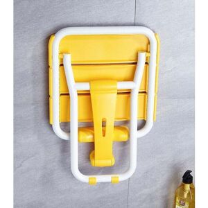TEHTUY Folding shower seat made of yellow epoxy-coated aluminum, safety folding shower seat for bathroom, shower chair for the elderly, folding shower TEHTUY Folding shower seat made of yellow epoxy-coated aluminum, safety folding shower seat for bathroom, shower chair for the elderly, folding shower