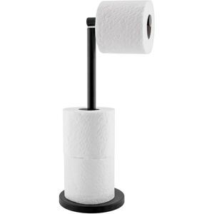 TINOR Free-standing toilet paper holder made of stainless steel, suitable for 4 toilet paper rolls, easy to clean, stainless steel, 15x55 cm (black) TINOR Free-standing toilet paper holder made of stainless steel, suitable for 4 toilet paper rolls, easy to clean, stainless steel, 15x55 cm (black)