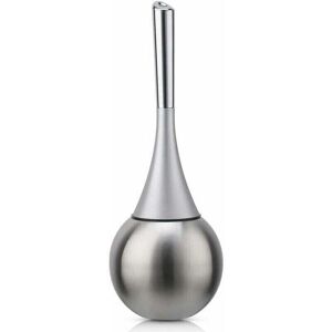 Mumu - Freestanding Stainless Steel Toilet Brush Holder, Polished Brushed Finish, wc Bathroom Set (Brush Included) - Silver Mumu - Freestanding Stainless Steel Toilet Brush Holder, Polished Brushed Finish, wc Bathroom Set (Brush Included) - Silver