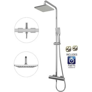 Gainsborough - Square Dual Outlet Thermostatic Cool Touch Bar Mixer Shower + ffk Gainsborough - Square Dual Outlet Thermostatic Cool Touch Bar Mixer Shower + ffk