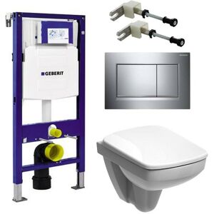 Duofix 1.12m wc Toilet Frame Chrome Plate Wall Fixings Toilet Pan & Seat - Geberit Duofix 1.12m wc Toilet Frame Chrome Plate Wall Fixings Toilet Pan & Seat - Geberit