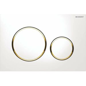 Flush plate Sigma20 for dual flush, round, White/gold (115.882.KK.1) - Geberit Flush plate Sigma20 for dual flush, round, White/gold (115.882.KK.1) - Geberit