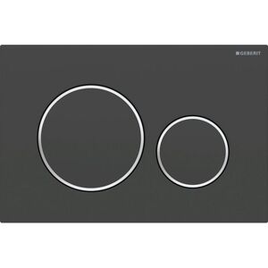 COOCHEER Geberit Sigma20 flush plate for dual flush: matt black lacquered, pearl effect coating, bright chrome (115.882.14.1) COOCHEER Geberit Sigma20 flush plate for dual flush: matt black lacquered, pearl effect coating, bright chrome (115.882.14.1)
