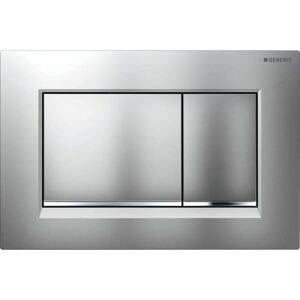 COOCHEER Geberit Sigma20 (formerly Sigma30) square flush plate for dual flush: matt chrome-plated, easy-clean coating, bright chrome (115.883.JQ.1) COOCHEER Geberit Sigma20 (formerly Sigma30) square flush plate for dual flush: matt chrome-plated, easy-clean coating, bright chrome (115.883.JQ.1)