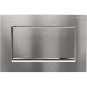 Sigma30 Single Flush Plate - Brushed/Polished Chrome - Geberit Sigma30 Single Flush Plate - Brushed/Polished Chrome - Geberit
