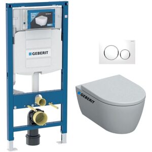 Duofix Toilet Frame+ Rimfree Wall-Hung toilet + Sigma20 Flush Plate White Chrome (gebicon-c) - Geberit Duofix Toilet Frame+ Rimfree Wall-Hung toilet + Sigma20 Flush Plate White Chrome (gebicon-c) - Geberit
