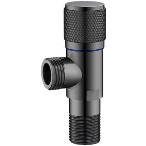 Ikodm - Gray Stainless Steel Washing Machine Faucet Angle Valve Ikodm - Gray Stainless Steel Washing Machine Faucet Angle Valve