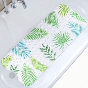 CSPARKV Green Leaf)Non-Slip Bath Mat 100x40cm, Anti Slip Bathtub Mat with 200 Suction Cups pvc Material, Cartoon Marine Animal Shower Mat for Kids and Baby CSPARKV Green Leaf)Non-Slip Bath Mat 100x40cm, Anti Slip Bathtub Mat with 200 Suction Cups pvc Material, Cartoon Marine Animal Shower Mat for Kids and Baby