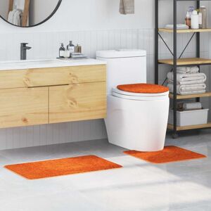Bath Mat 3 pcs Orange 50 x 50 cm Polypropylene Vidaxl Bath Mat 3 pcs Orange 50 x 50 cm Polypropylene Vidaxl