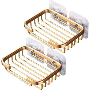 Linghhang - 2Pcs Seamless Aluminum Wall Mounted Soap Dish Set for Bathroom, Waterless Drainable Soap Holder with Drain Soap Dish Linghhang - 2Pcs Seamless Aluminum Wall Mounted Soap Dish Set for Bathroom, Waterless Drainable Soap Holder with Drain Soap Dish