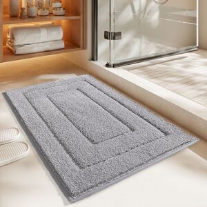 Linghhang - Grey,40x60cm)Non-Slip Bath Mat,Soft Microfiber Bathroom Mat,Water Absorbent,Machine Washable,Extra Thick Shower Mat for Bathroom Linghhang - Grey,40x60cm)Non-Slip Bath Mat,Soft Microfiber Bathroom Mat,Water Absorbent,Machine Washable,Extra Thick Shower Mat for Bathroom