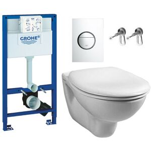 Rapid 1m Dual Flush Cistern Frame 38765 Nova Plate & Wal Hung Toilet Pan - Grohe Rapid 1m Dual Flush Cistern Frame 38765 Nova Plate & Wal Hung Toilet Pan - Grohe