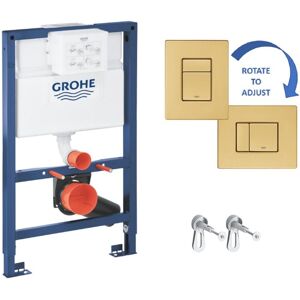 Grohe Toilet Set 0.82m low height Rapid SL Support frame + Brushed cool sunrise Flush plate + Fixings (38526000-bgold) Grohe Toilet Set 0.82m low height Rapid SL Support frame + Brushed cool sunrise Flush plate + Fixings (38526000-bgold)