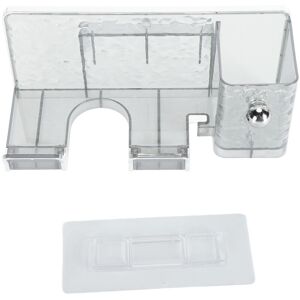 Groofoo - Hair Dryer Holder Plastic Wall Mounted Adhesive Water Ripple Blow Dryer Organizer Rack for Hair Tool Bedroom Bathroom Transparent Groofoo - Hair Dryer Holder Plastic Wall Mounted Adhesive Water Ripple Blow Dryer Organizer Rack for Hair Tool Bedroom Bathroom Transparent