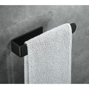 DEWDAT Hand Towel Holder Towel Ring Self Adhesive Towel Rail for Bathroom, Stainless Steel(small, black) DEWDAT Hand Towel Holder Towel Ring Self Adhesive Towel Rail for Bathroom, Stainless Steel(small, black)