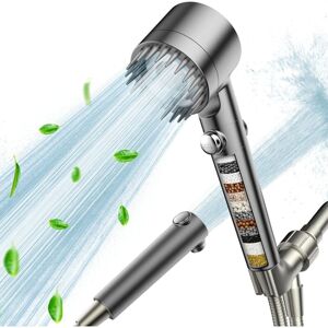 SJQKA Handheld Filter Shower Head, High Pressure Multispray Shower Head with On/Off Switch and 18-Stage Softening Filters for Hard Water, Remove Chlorine, SJQKA Handheld Filter Shower Head, High Pressure Multispray Shower Head with On/Off Switch and 18-Stage Softening Filters for Hard Water, Remove Chlorine,