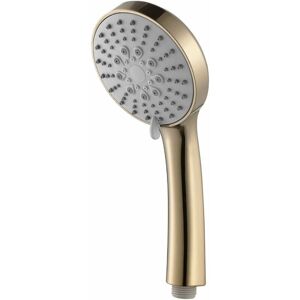 SOLEIL Handheld Shower Head High Pressure 5 Functions Shower Head Water Saving Hand Shower Head ABS Brushed Gold Rain Hand Held Shower Head with Silicone SOLEIL Handheld Shower Head High Pressure 5 Functions Shower Head Water Saving Hand Shower Head ABS Brushed Gold Rain Hand Held Shower Head with Silicone