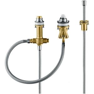 Hansgrohe - Basic set for 3-hole rim-mounted single lever bath mixer with rim support hose (13439180) Hansgrohe - Basic set for 3-hole rim-mounted single lever bath mixer with rim support hose (13439180)