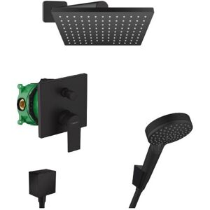Hansgrohe Vernis Shape Set - Shower Head & Hand Shower - Black Matte Hansgrohe Vernis Shape Set - Shower Head & Hand Shower - Black Matte
