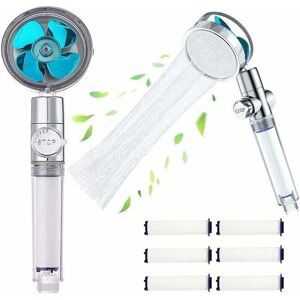 COOCHEER High Pressure Shower Head, Bathroom Shower Head, Anti-Limescale Shower Head Filtration System with 6 PP Cotton Filter Elements for Bathroom COOCHEER High Pressure Shower Head, Bathroom Shower Head, Anti-Limescale Shower Head Filtration System with 6 PP Cotton Filter Elements for Bathroom