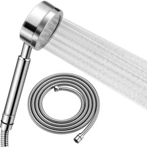 BEIJIYI High pressure shower head with 1.5m hose, water-saving 304 stainless steel shower head, easy installation and cleaning BEIJIYI High pressure shower head with 1.5m hose, water-saving 304 stainless steel shower head, easy installation and cleaning