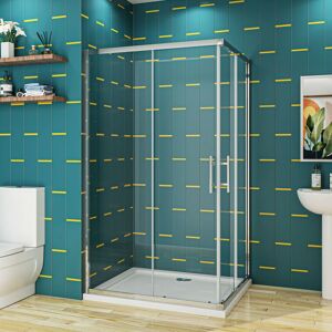 Bathroom Sliding Corner Entry 900 x 900 mm Shower Enclosure 6mm Extra Toughened Safety Glass Sliding Cubicle Door - SKY Bathroom Sliding Corner Entry 900 x 900 mm Shower Enclosure 6mm Extra Toughened Safety Glass Sliding Cubicle Door - SKY