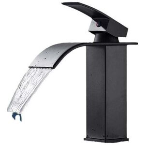 Ymyny - Homemade Bathroom Bathtub Faucet Waterfall Unique Comfort Matte Black 1 Hole Basin Sink Tap Modern Sink Faucet mumu Ymyny - Homemade Bathroom Bathtub Faucet Waterfall Unique Comfort Matte Black 1 Hole Basin Sink Tap Modern Sink Faucet mumu