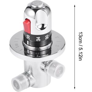 Tinor - Hot Cold Water Mixer Valve Solid Brass Thermostatic Mixer Valve Fixed Temperature Mixing Valve for Kitchen Bathroom Sink Toilet G1/2 Tinor - Hot Cold Water Mixer Valve Solid Brass Thermostatic Mixer Valve Fixed Temperature Mixing Valve for Kitchen Bathroom Sink Toilet G1/2