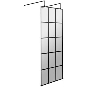 Hudson Reed - Frame Effect Wet Room Screen with Support Arms and Feet 800mm Wide - 8mm Glass Hudson Reed - Frame Effect Wet Room Screen with Support Arms and Feet 800mm Wide - 8mm Glass